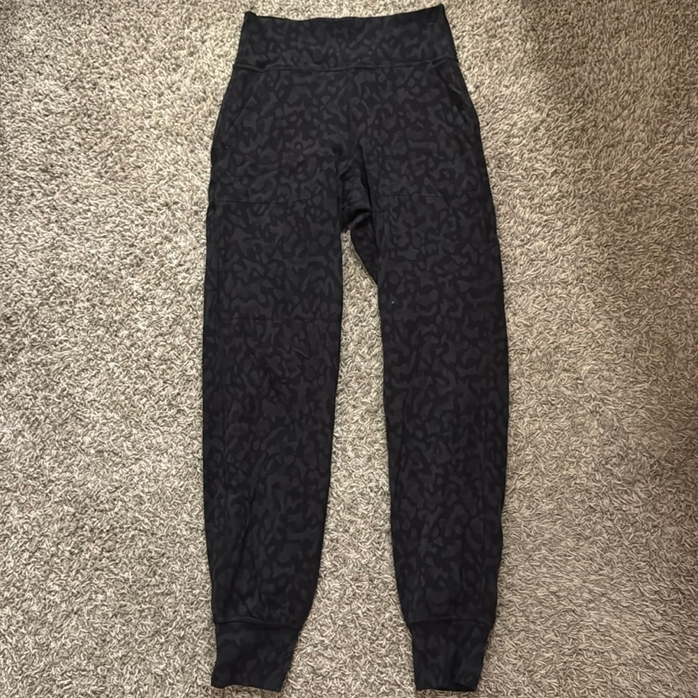 Black Designed Lulu Joggers